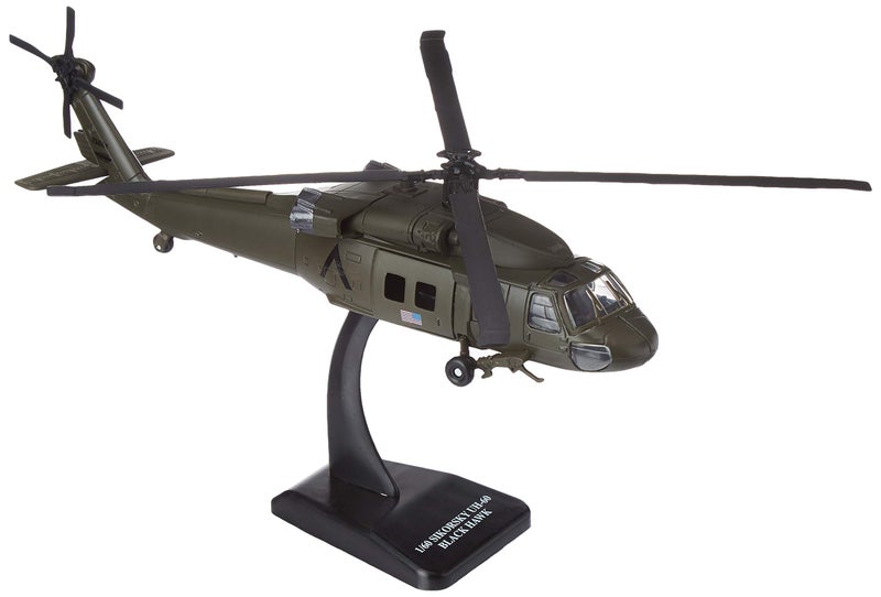 NewRay New-Ray Sky Pilot UH-60 Black Hawk Diecast Helicopter Replica 1:60 Scale (25563A) - Image 1